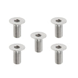 Max 5 Pieces Hex Socket Flat Head Cap Screws Bolts, M6*15, Titanium Alloy