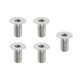 Max 5 Pieces Hex Socket Flat Head Cap Screws Bolts, M6*15, Titanium Alloy