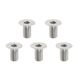 Max 5 Pieces Hex Socket Flat Head Cap Screws Bolts, M6*15, Titanium Alloy