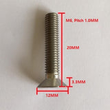 Max 5 Pieces Hex Socket Flat Head Cap Screws Bolts, M6*20, Titanium Alloy