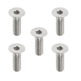 Max 5 Pieces Hex Socket Flat Head Cap Screws Bolts, M6*20, Titanium Alloy