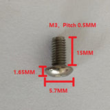 Max 10 Pieces GR1 Titanium Alloy Hexagon Button Head Cap Bolts Screws M3 x 15mm
