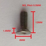 Max 10 Pieces Titanium Alloy Button Head Socket Screws Hexagon Bolts M3 x 12mm