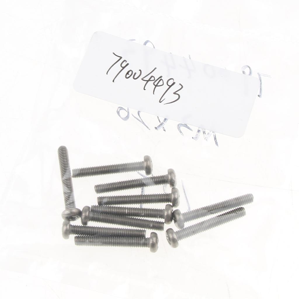 Max 10 Pcs M3 Pan Head GR1 Titanium Machine Screws Phillips Drive M3 x 20mm