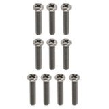 Max 10 Pcs M3 Pan Head GR1 Titanium Machine Screws Phillips Drive M3 x 20mm