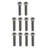 Max 10 Pcs M3 Pan Head GR1 Titanium Machine Screws Phillips Drive M3 x 20mm