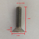 Max 10 Pcs M3 Flat Head Grade 1 Titanium Machine Screws Phillips Drive M3 x 12mm