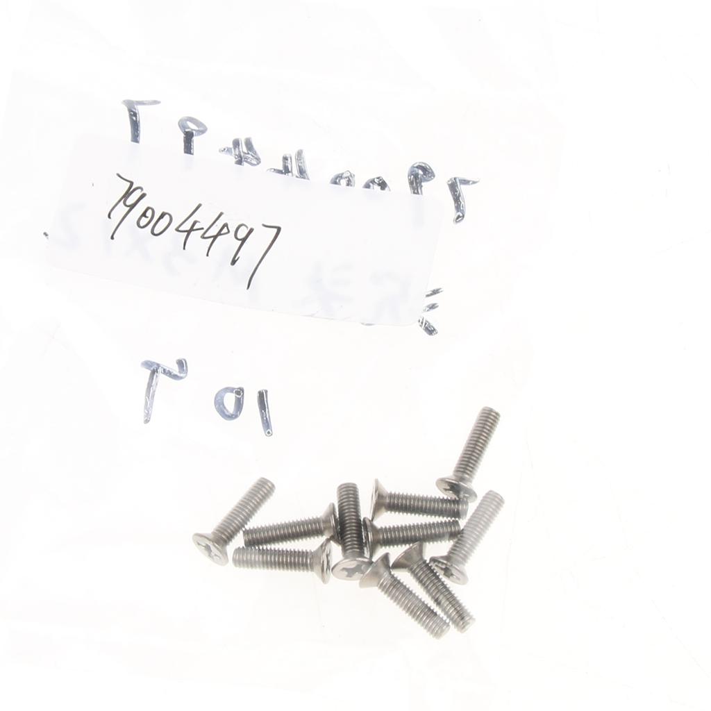 Max 10 Pcs M3 Flat Head Grade 1 Titanium Machine Screws Phillips Drive M3 x 12mm