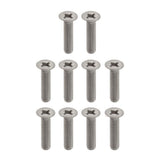 Max 10 Pcs M3 Flat Head Grade 1 Titanium Machine Screws Phillips Drive M3 x 12mm