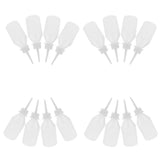 Max 16pcs 100ml Clear White Glue Applicator Bottle Long Tip with Cap