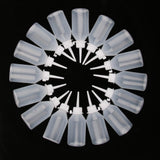 Max 16pcs 100ml Clear White Glue Applicator Bottle Long Tip with Cap