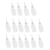 Max 16pcs 100ml Clear White Glue Applicator Bottle Long Tip with Cap