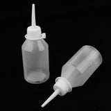 Max 16pcs 100ml Clear White Glue Applicator Bottle Long Tip with Cap