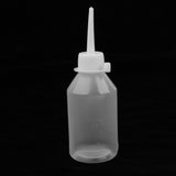 Max 16pcs 100ml Clear White Glue Applicator Bottle Long Tip with Cap