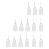 Max 14pcs 250ml Clear White Thick Plastic Liquid Glue Applicator Bottle