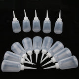 Max 14pcs 250ml Clear White Thick Plastic Liquid Glue Applicator Bottle
