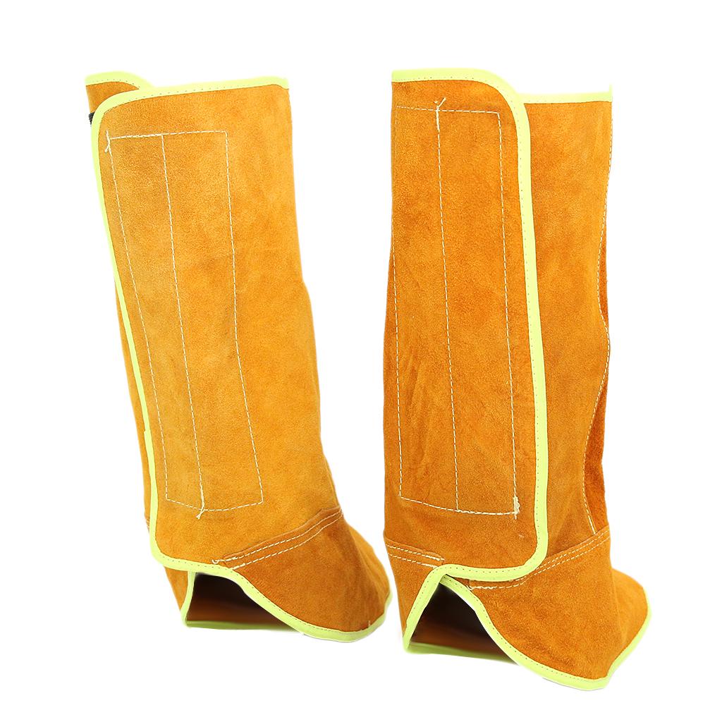 Max Heat Resistant Leather Welding Split Protective Shoe Cover Welder Protector