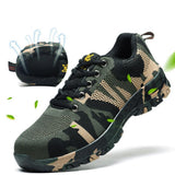 Max Steel Toe Camouflage Safety Work Shoes for Industrial Construction 260mm