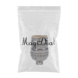 Max E26/E27 Aluminum Shell Lamp Holder No Switch for Screw Bulb  Black