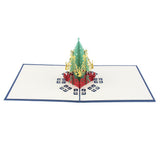 Maxbell 3D Pop Up Greeting Cards Birthday Christmas Tree Xmas's Day Anniversary Blue