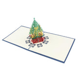 Maxbell 3D Pop Up Greeting Cards Birthday Christmas Tree Xmas's Day Anniversary Blue