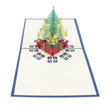 Maxbell 3D Pop Up Greeting Cards Birthday Christmas Tree Xmas's Day Anniversary Blue