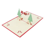 Maxbell 3D Solid Greeting Cards Christmas Birthday XMAS's Day Anniversary Red