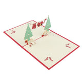 Maxbell 3D Solid Greeting Cards Christmas Birthday XMAS's Day Anniversary Red
