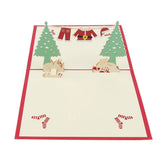 Maxbell 3D Solid Greeting Cards Christmas Birthday XMAS's Day Anniversary Red