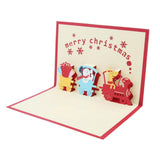 Maxbell 3D Christmas Cards, Pop Up Greeting Holiday Card for Xmas Handmade Gifts E