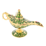 Maxbell Aladdin Genie Light Lamp Jewelry Holder, Home Decoration, Gift Green