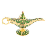 Maxbell Aladdin Genie Light Lamp Jewelry Holder, Home Decoration, Gift Green