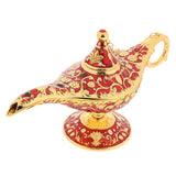 Maxbell Aladdin Genie Light Lamp Jewelry Holder, Home Decoration, Gift Red