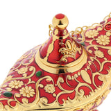 Maxbell Aladdin Genie Light Lamp Jewelry Holder, Home Decoration, Gift Red