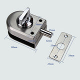 Max Maxb Durable Keyless Stainless Steel Anti-theft Security Lock, Glass Door Lock