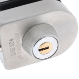Max Maxb 304 Stainless Steel Antitheft Security Glass Door Lock for 10-12mm Thickness