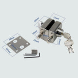 Max Maxb 304 Stainless Steel Antitheft Security Glass Door Lock for 10-12mm Thickness