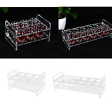 Max Maxb 6-Hole Clear Acrylic Shot Glass Holder Rack Barware Whisky Cup Serving Tray