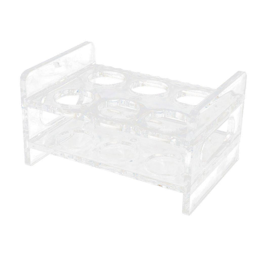 Max Maxb 6-Hole Clear Acrylic Shot Glass Holder Rack Barware Whisky Cup Serving Tray