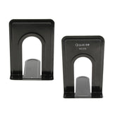 Maxbell 1 Pair Iron Metal T Shaped Bookends Desk Organizer Book Holder Black