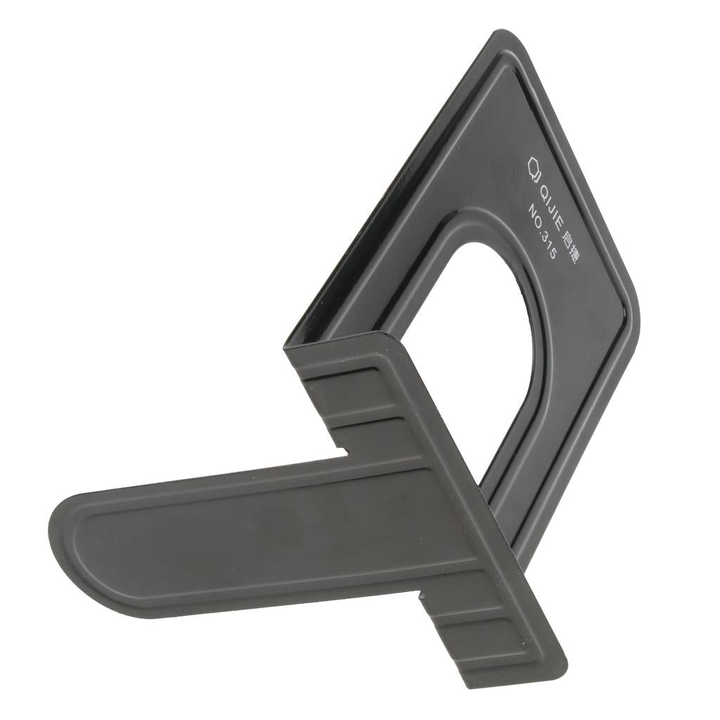 Maxbell 1 Pair Iron Metal T Shaped Bookends Desk Organizer Book Holder Black
