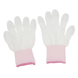 Max White Nylon Knitted PU Coated Inspection Work Gloves Jewelry Coin Elastic S