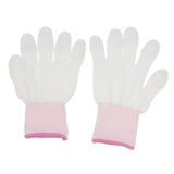 Max White Nylon Knitted PU Coated Inspection Work Gloves Jewelry Coin Elastic S