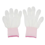 Max White Nylon Knitted PU Coated Inspection Work Gloves Jewelry Coin Elastic S