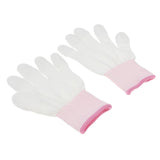 Max White Nylon Knitted PU Coated Inspection Work Gloves Jewelry Coin Elastic S