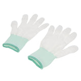 Maxbell White Nylon Knitted PU Coated Inspection Work Gloves Jewelry Coin, Elastic M