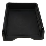 Max Acrylic Side Load Stackable A4 Paper Tray Organizer Folders Storage Black