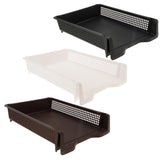 Max Acrylic Side Load Stackable A4 Paper Tray Organizer Folders Storage Black