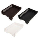 Max Acrylic Side Load Stackable A4 Paper Tray Organizer Folders Storage Black