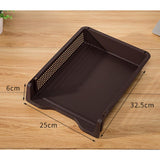 Max Acrylic Side Load Stackable A4 Paper Tray Organizer Folders Storage Black